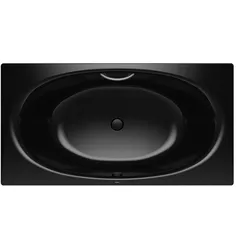 Kaldewei ELLIPSO DUO Badewanne, schwarz, 1900x1000 mm, 440 mm tief, mit Griffloch, Vollantislip