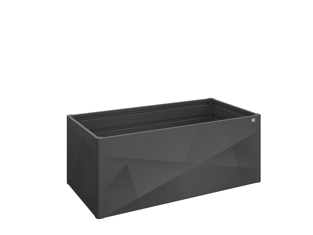 BIOHORTGARTE HochBeet 2 x 1 X-Design dunkelgrau-metallic 16964459