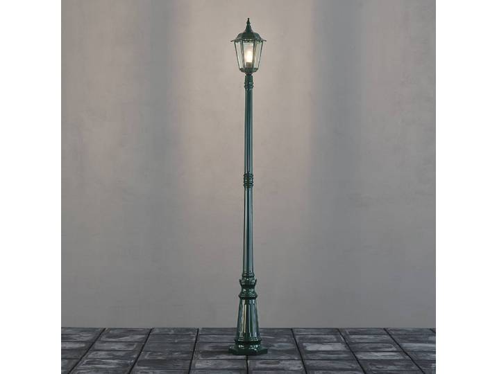 Konstsmide Mastleuchte Firenze, 1-flammig, grün FIRENZE, grün, Glas, Landhaus / Rustikal