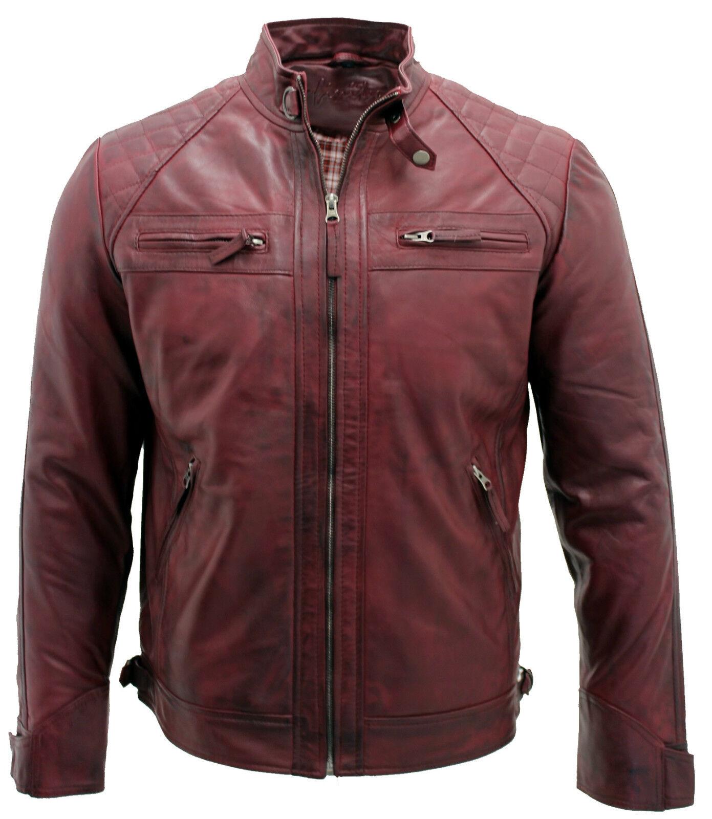 Gesteppte Bikerjacke aus Leder von Rock Racing