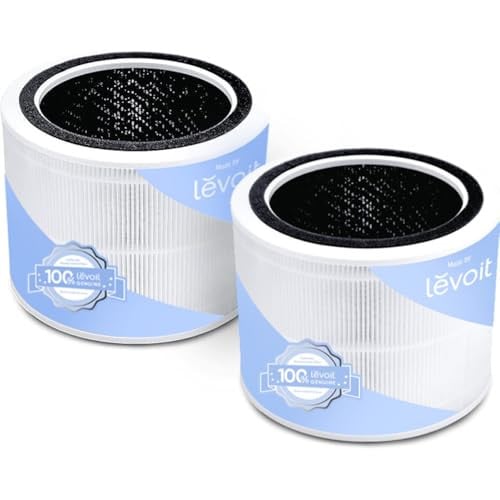 Levoit 2-pack vervangingsfilters voor Core 200S luchtreiniger met HEPA, actiefkool en voorfilter
