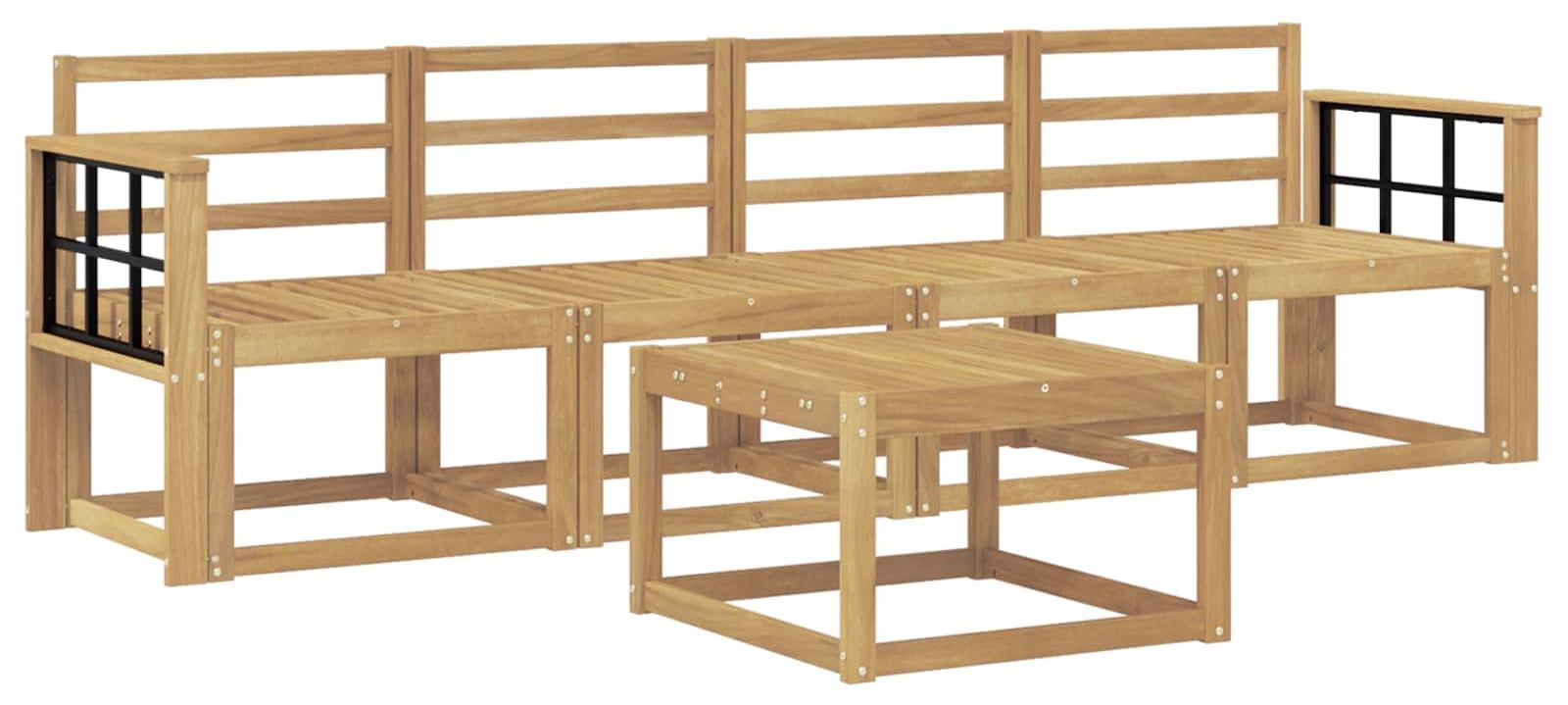 Garnitur aus 5 Outdoor-Sofas, weiß