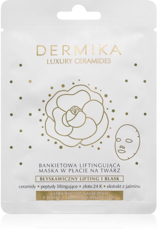 Dermika Luxury Ceramides masque en tissu liftant aux céramides 1 pcs
