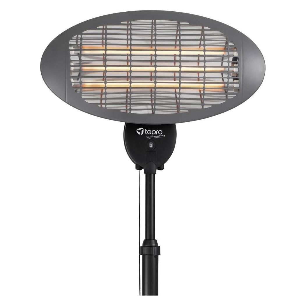 Tepro Garten Terrassen-Strahler 2000W Schwarz (2000 W) (2140)
