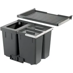 Müllex Abfall-Einsatzsystem X-LINE X60 M17 Basic, Abfalleimer, Grau