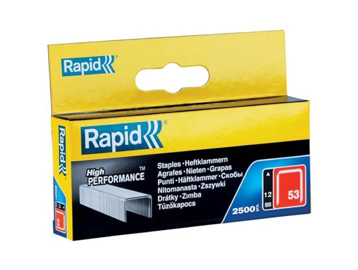Rapid tackernieten No. 53, 12 mm, 2.500 stuks fijndraadnieten