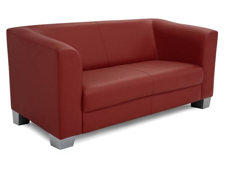 CHICAGO 2-Sitzer Sofa, Material Kunstleder, weinrot