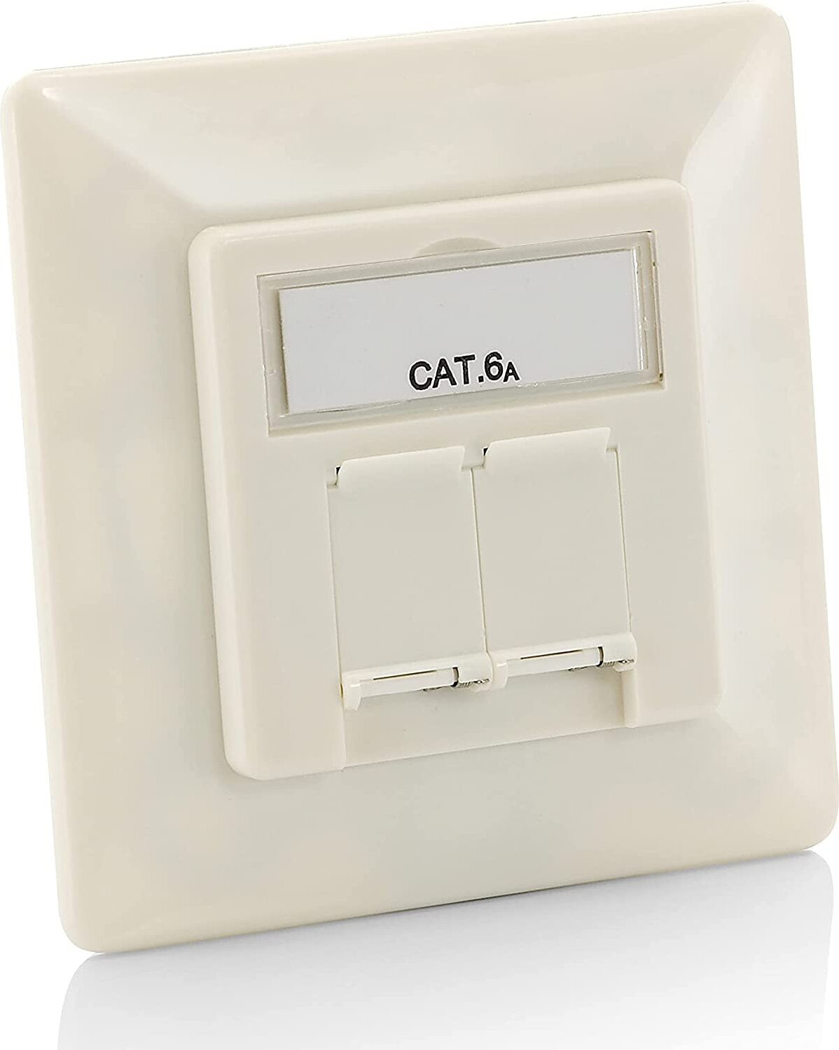 Equip Universal Cat6A Dose RJ45 8/8 RAL9010 Reinwit