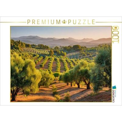 CALVENDO Puzzle Ein grünes Gedächtnis der Landschaft | 1000 Teile Lege-Größe 64x48cm Foto-Puzzle für glückliche Stunden