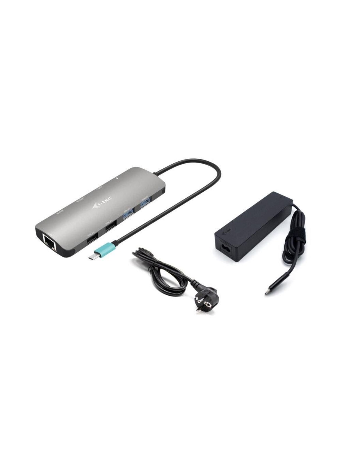 I-Tec USB-C Metal Nano 2x Display Docking Station with PD 100 W + Charger 100W