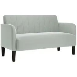 vidaXL Zweisitzer-Sofa Hellgrau 109 cm Samt