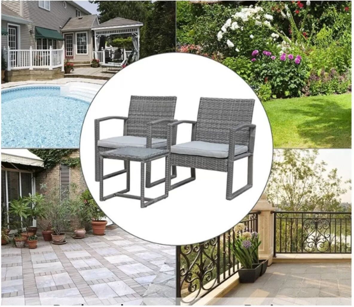 INF Bande de rotin en plastique pour réparation de mobilier de jardin – Kit de réparation en rotin 120ft pour restauration Blanc