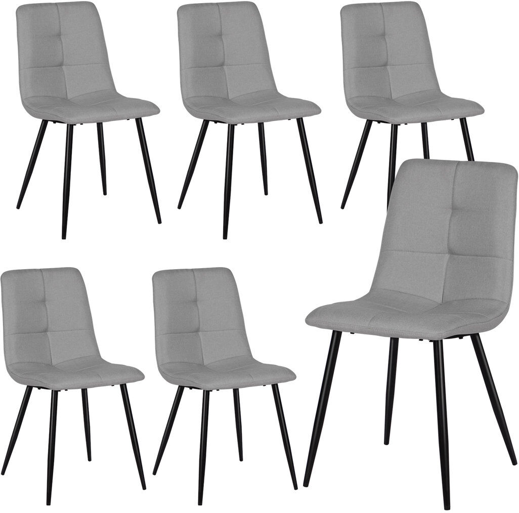 17 Stories 49cm H Fabric Upholstered Metal Upholstered Side Chair Grey 82cm H X 43cm W X 45cm D