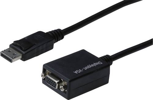 Digitus AK-340403-001-S DisplayPort / VGA Adapter [1x DisplayPort Stecker - 1x VGA-Buchse] Schwarz 15.00cm