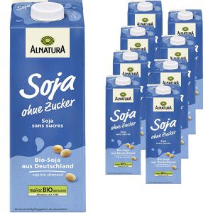 Alnatura Sojadrink ohne Zucker, BIO, zuckerfrei, je 1 Liter, 8 Stück