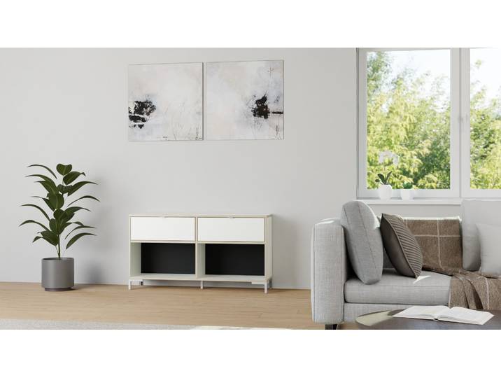 Schlichte Schubladenkommode Premium Dekore Weiß Multiplex Kante