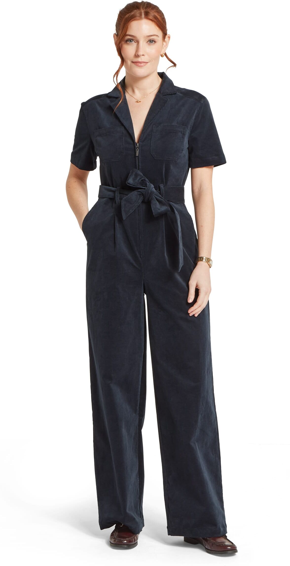 Schöffel Country Briar Cord Jumpsuit - Blue - Size UK8 - Women