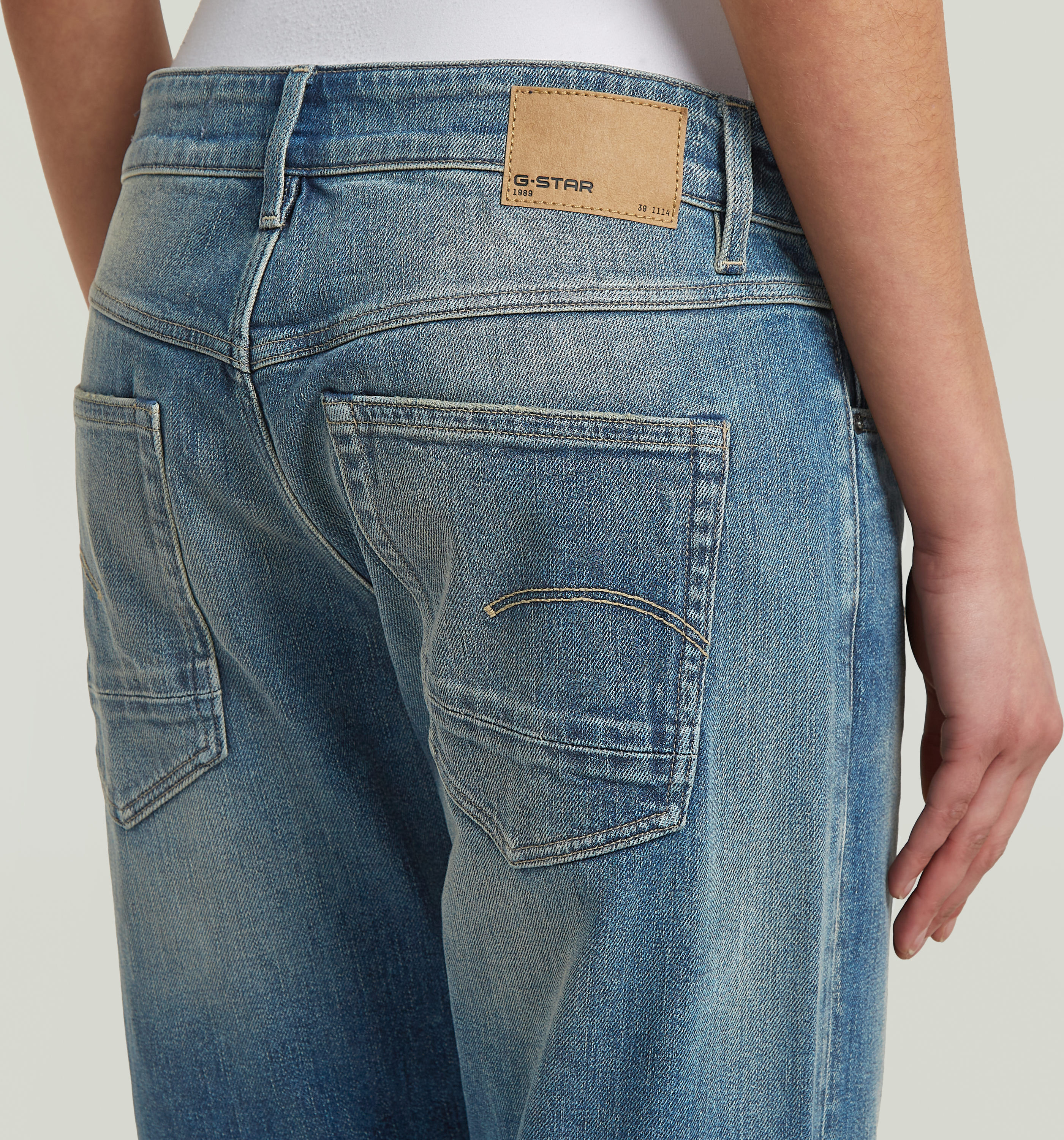 Boyfriend-Jeans G-STAR "Kate", Damen, Gr. 33, Länge 34, blau (vintage vespa), Denim/Jeans, Obermaterial: 99% Baumwolle, 1% Elasthan, weit, unten schmal lang, Jeans Boyfriend-Jeans, im 5-Pocket-Stil vintage vespa 33, Länge 34
