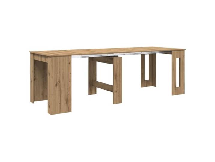 KFGWERSTY Esstisch 240 x 85 x 75 cm Holzwerkstoff Artisan-Eiche Ausziehbarer Esstisch für Essbereich und Küche, rechteckige Platte, wasserabweisende Oberfläche, Kipp-Schutz, pflegeleicht