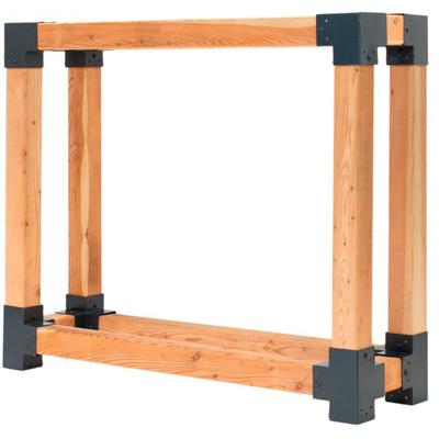 Kaminholzregal WESTMANN "Michel L", beige (natur), B:138cm H:120cm T:40cm, Holzwerkstoff, Kaminholzlager, Kaminholzregal