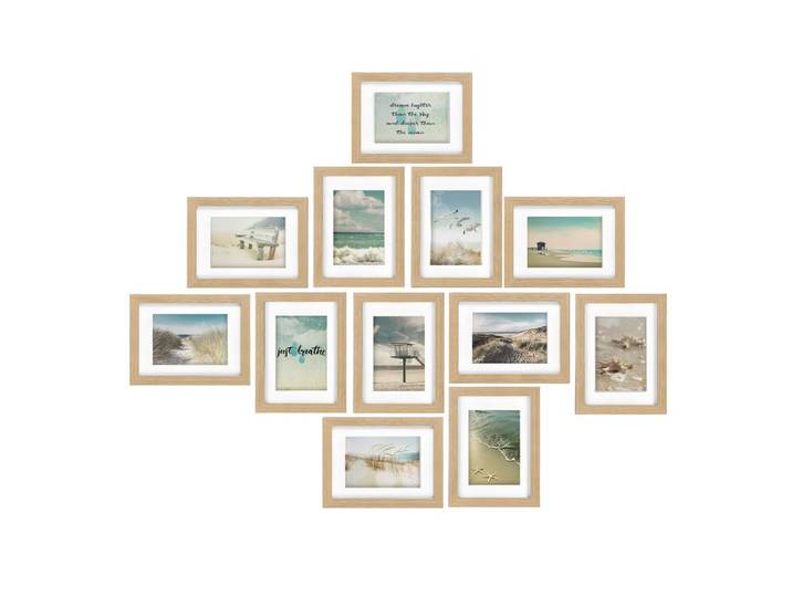 BILDERRAHMEN Ocean MDF Eiche (12tlg)