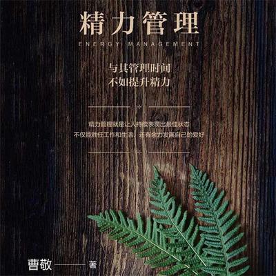 精力管理：与其管理时间，不如提升精力 - 曹敬, Audio, 4069828676848