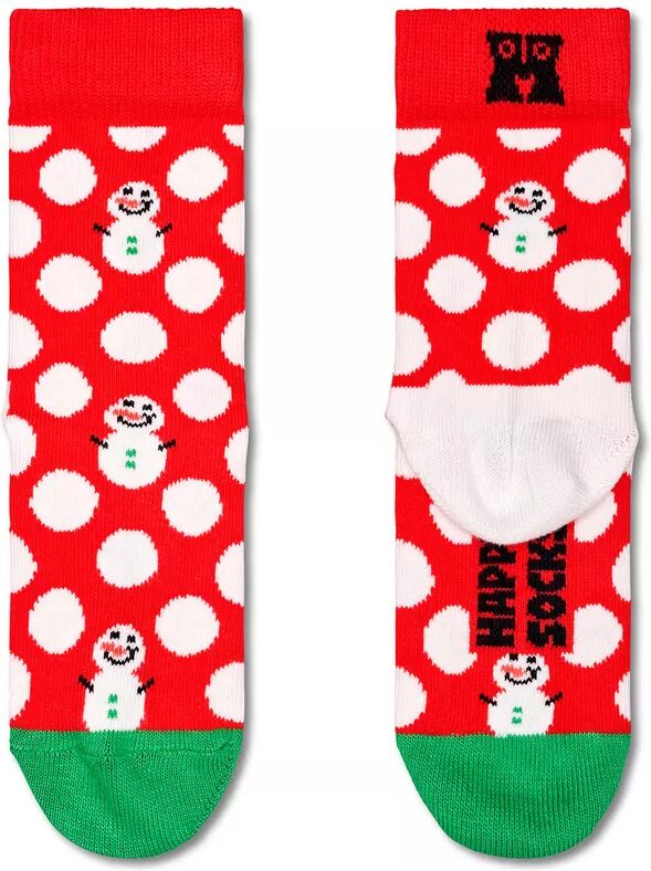 Happy Socks - Weihnachtssocken, Weihnachts Schneemann Tupfen Socken, 1-2A, Multicolor