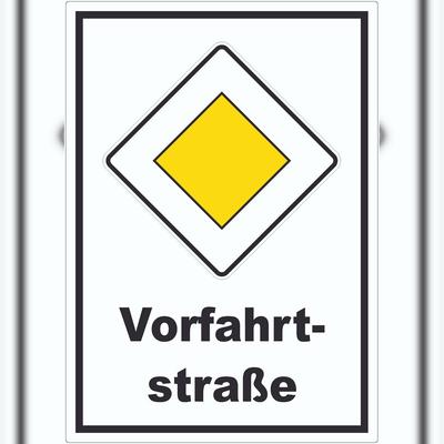 HB-Druck Vorfahrtstraße Aufkleber A5 (148x210mm)