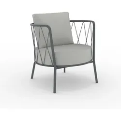 Daisy niedriger Lounge-Sessel dunkelgrau, grau-grigio