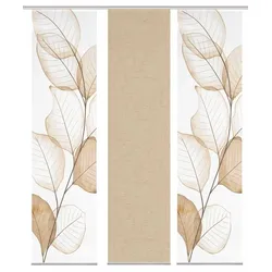 Schmidt Schiebevorhang Yule 3er Set Polyester Beige Natur