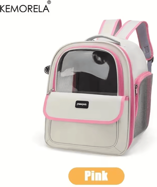 Inspire Curations TrailPaws Foldable Pet Carrier Backpack For Cats & Small Dogs pink