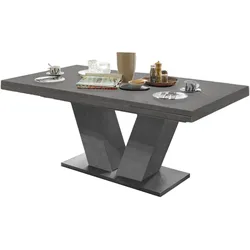ESSTISCH ausziehbar Elena 160x90x76 Graphit