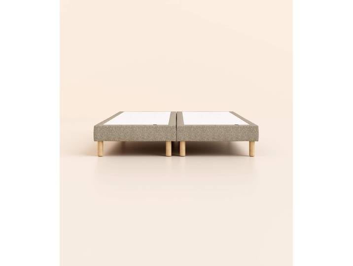 Sommier tapissier 160x200 cm - Bibloc - Gris - Tediber
