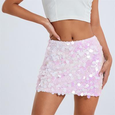 LightInthebox Samba Dancewear Sequin A-Line Skirt Hip-Hugging Mini-Length Hot-Girl Short Skirtl Performance Costume
