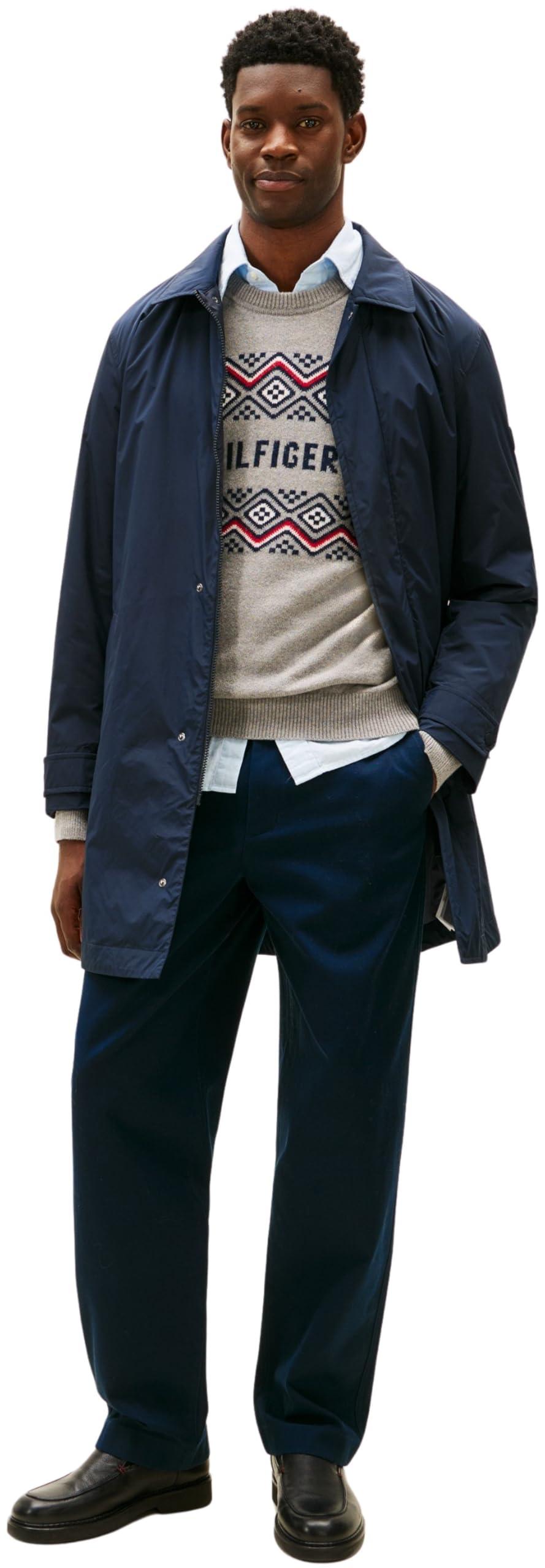 Tommy Hilfiger MW0MW42569DW5, Männlich, Erwachsener, Regular fit, Druckknopf, Reißverschluss, Polyester, Navy