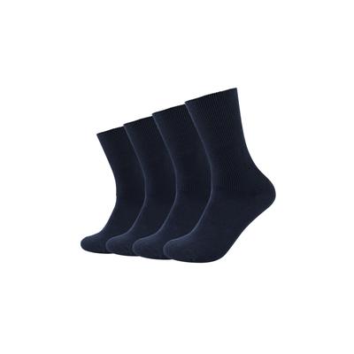 Socken CAMANO "comfort", Gr. 35-38, blau (navy), Baumwollmischung, unifarben, Socken Socken, superweiche Bündchen, venenfreundliche Socken