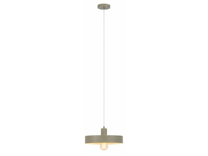 Relaxdays\, lampe suspendue\, métal\, dimensions (H x D) : 115 x 32 cm\, culot E27\, abat-jour plat\, lustre suspendu moderne\, lampe suspendue\, couleur kaki