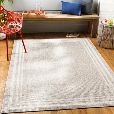 Livabliss Jeremie Indoor/ Outdoor Border Area Rug.