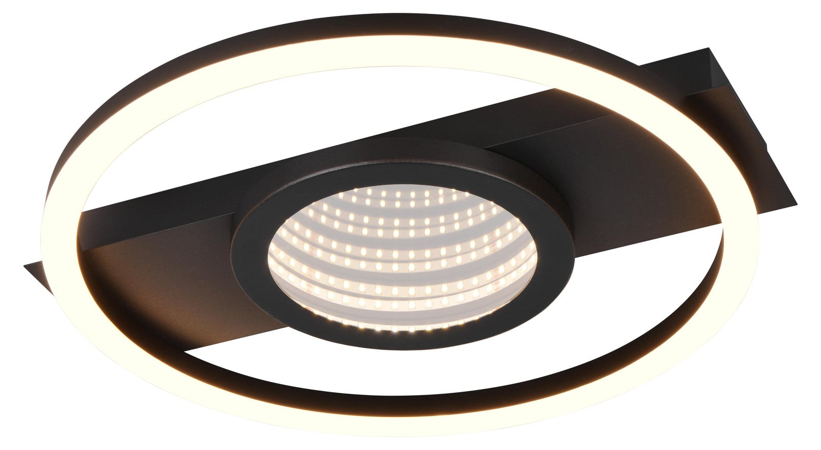 Trio Wheeler Design Plafondlamp - Zwart - Rond - Led