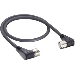 Lumberg Automation 2169 Sensor-/Aktor-Anschlussleitung M23 Stecker, gewinkelt, Kupplung, gewinkelt, Elektronikkabel + Stecker, Schwarz