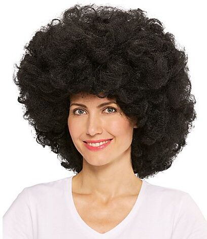 Perücke "Locken", schwarz