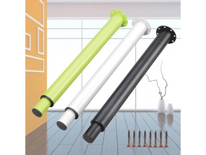 ASUIU 2 Stück verstellbare Möbelbeine aus Metall, robuste Tischbeine for Schreibtisch, Sofa, Schrank(White,65cm/25.6inch)