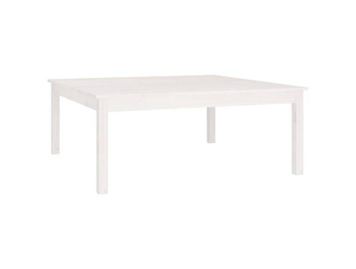 Table basse Blanc 100x100x40 cm Bois massif de pin - SALUTUYA - BD46464