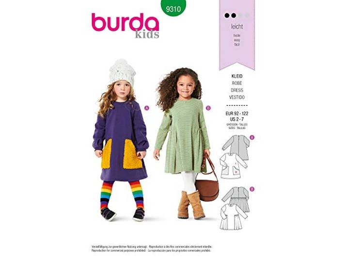 Burda Sewing Pattern 9310 - Dress with Pockets All Sizes