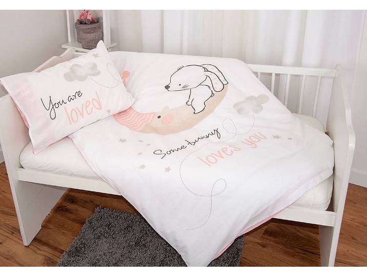 Parure de lit Little Bunny 100 x 0 x 135cm Blanc