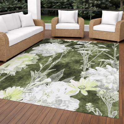 Addison Rugs Machine Washable Indoor/ Outdoor Floral Lakeview Chantille Rug