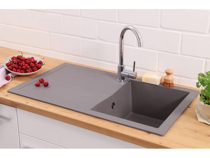 Évier Portland 86cm Gris