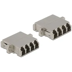 Delock LWL Kupplung LC Quad Buchse zu LC Quad Buchse Singlemode Metall