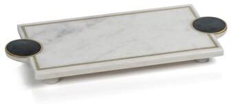 Zodax Karmello Stone & Marble Footed Tray