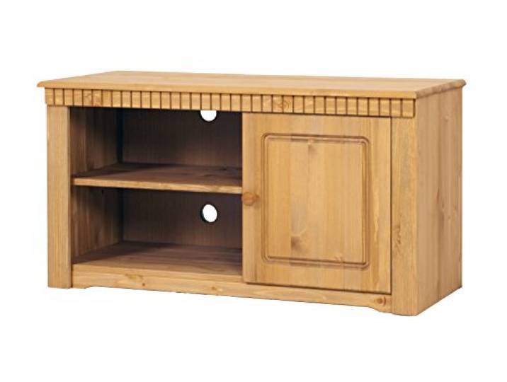 clever-moebel Fernsehschrank, gelaugt, TV-Schrank Landhausstil aus Kiefernholz, Wohnzimmer-Schrank